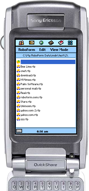 RoboForm for Symbian Phones