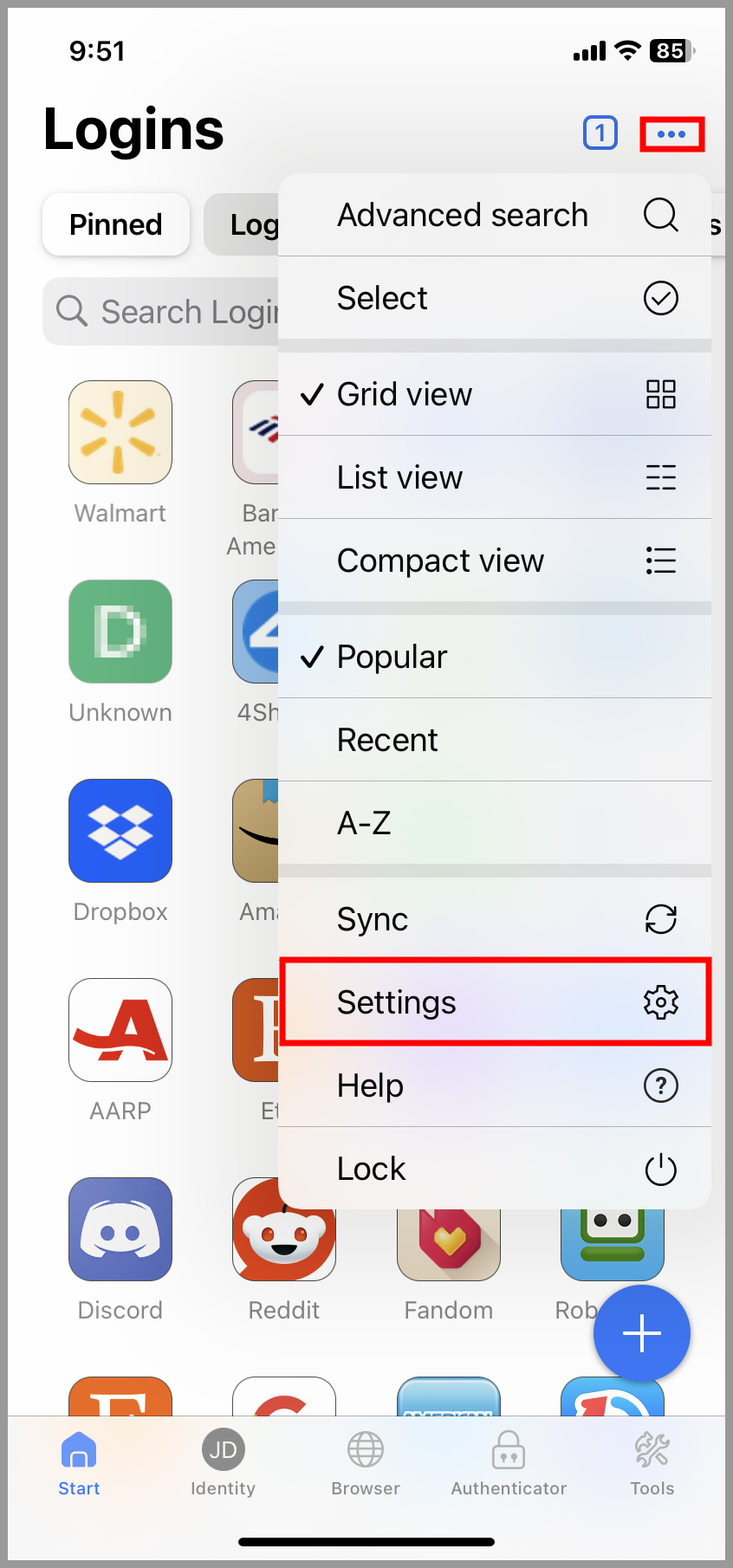 How to navigate to the settings menu iOS.