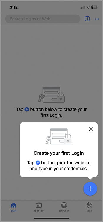 Final setup screen confirming that RoboForm is ready for use, with steps to create your first login.