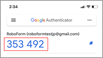 the six digit key from the authenticator app.