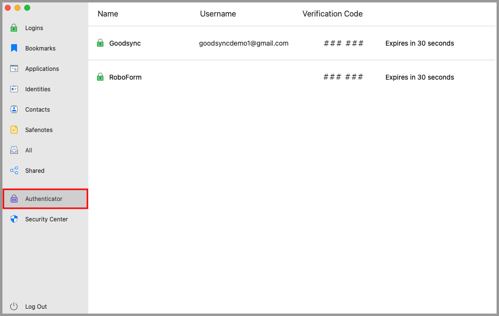 the Authenticator tab in the RoboForm editor.