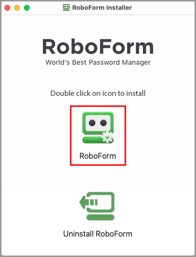 Showing the RoboForm installer.