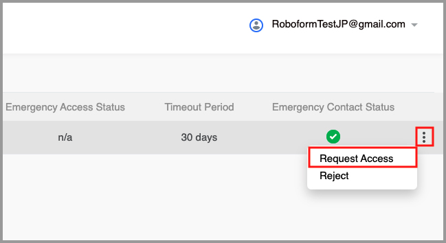 the option to request access to the Emergency Access Grantor’s data.