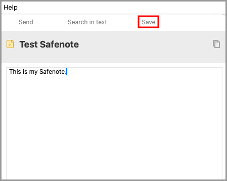 A Safenote ready to be saved in the RoboForm editor.