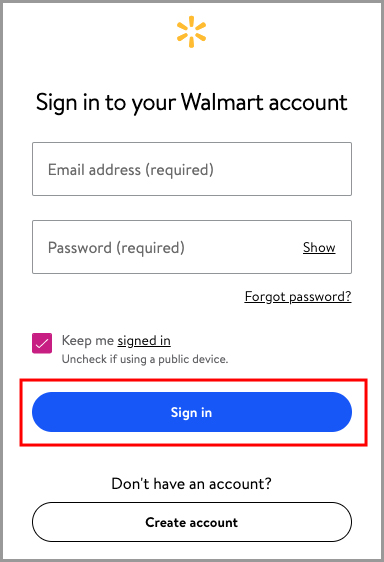 A sign-in page for a site.