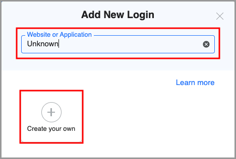 create your own Login on the Start Page