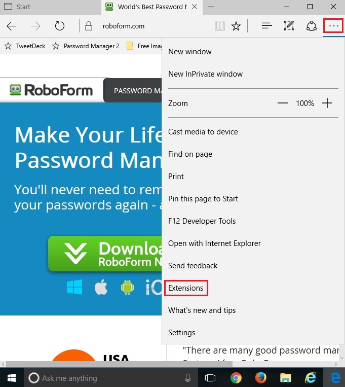 roboform extension chrome not staying active